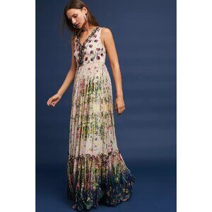 NWT Anthropologie Bhanuni by Jyoti Cydney Carson Beaded Sleeveless Maxi Dress 0
